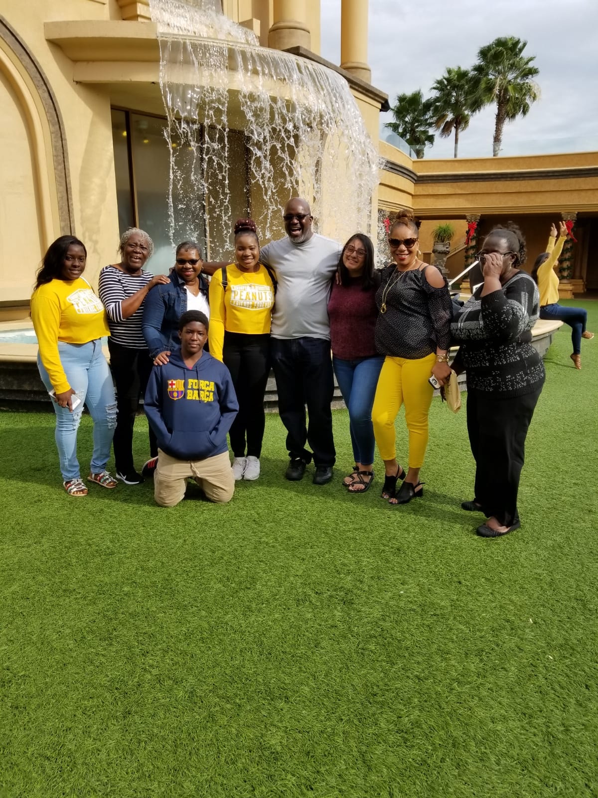 Choice Ministries Brunswick – group outing at resort with waterfall